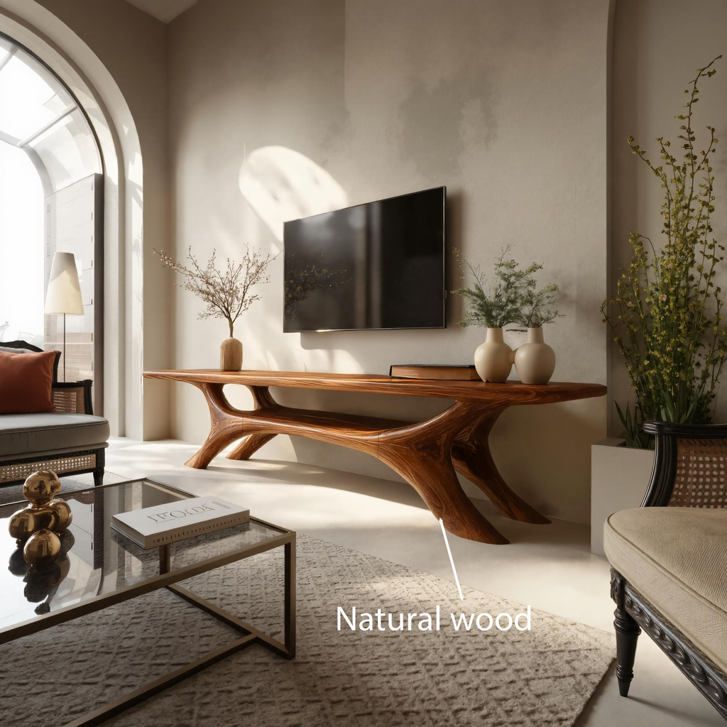 Meuble TV sculptural moderne pour accent de salon RTTHTTTVC055