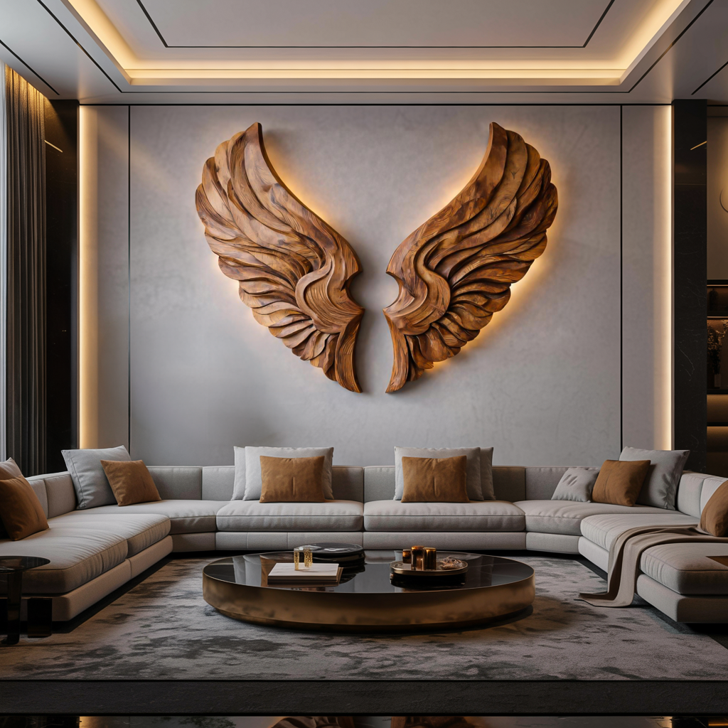 Handcrafted Wooden Wing Wall Art For Modern Interior Decor RTTHTTWA078