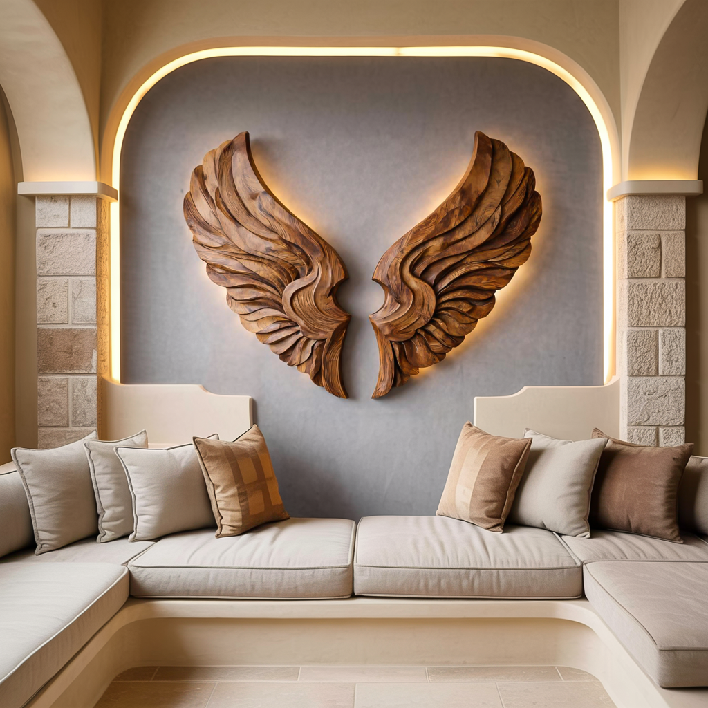 Handcrafted Wooden Wing Wall Art For Modern Interior Decor RTTHTTWA078