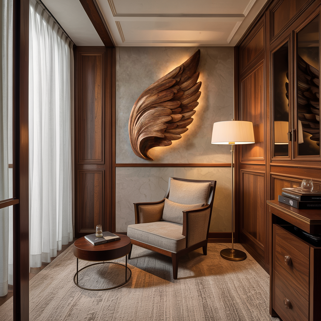Organic Wing Wall Art Sculpture For Luxury Interior Decor RTTHTTWA081