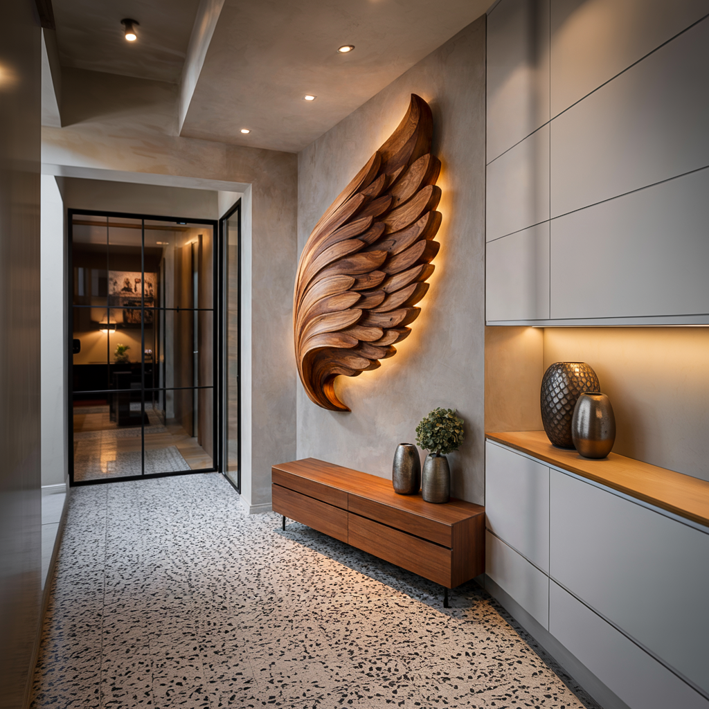 Organic Wing Wall Art Sculpture For Luxury Interior Decor RTTHTTWA081