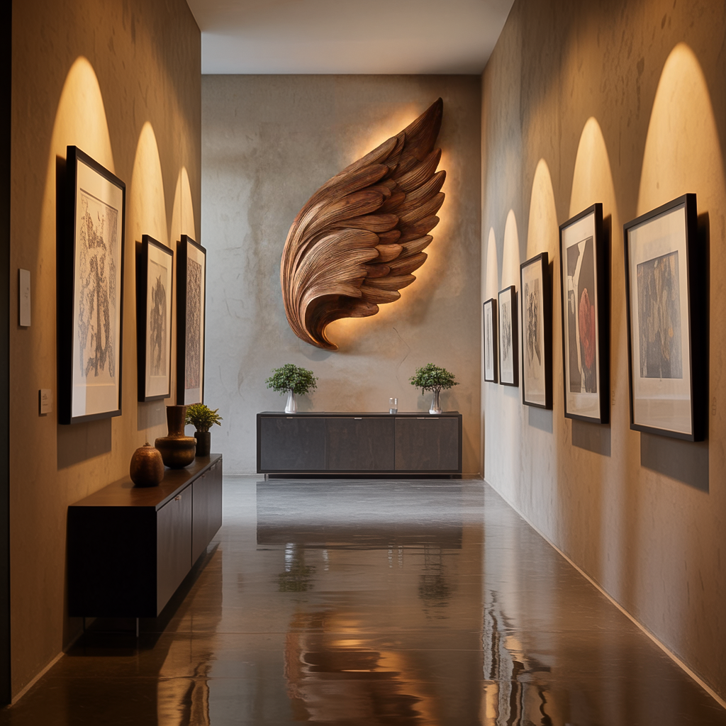 Organic Wing Wall Art Sculpture For Luxury Interior Decor RTTHTTWA081