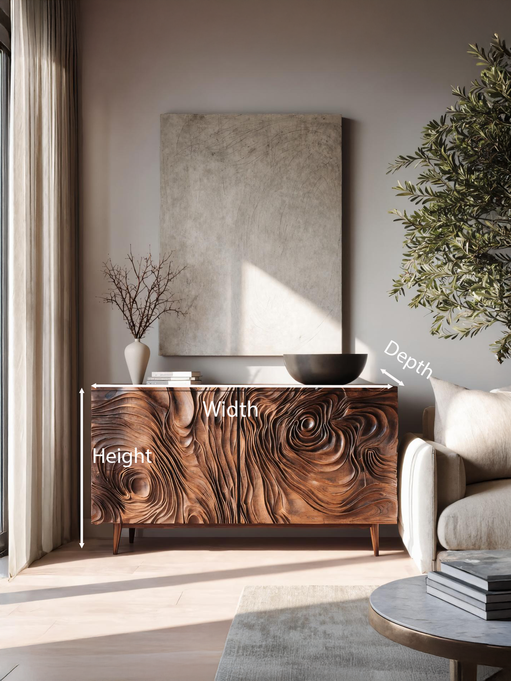 Buffet de rangement contemporain pour salle à manger ou salon SITHTTSD032