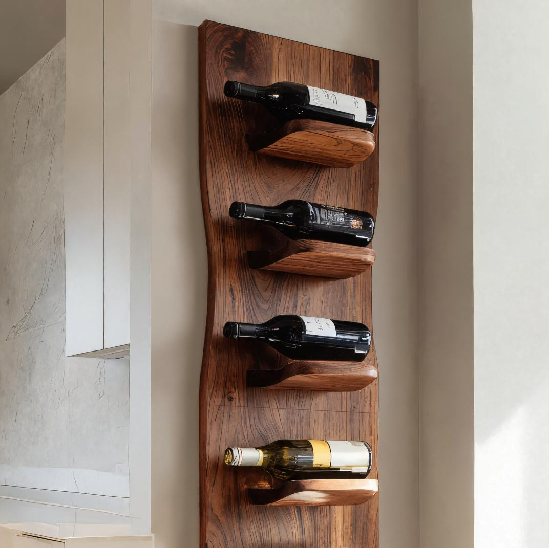 Handcrafted Wall Mounted Wine Rack For Kitchen Decor RTTHTTWH001