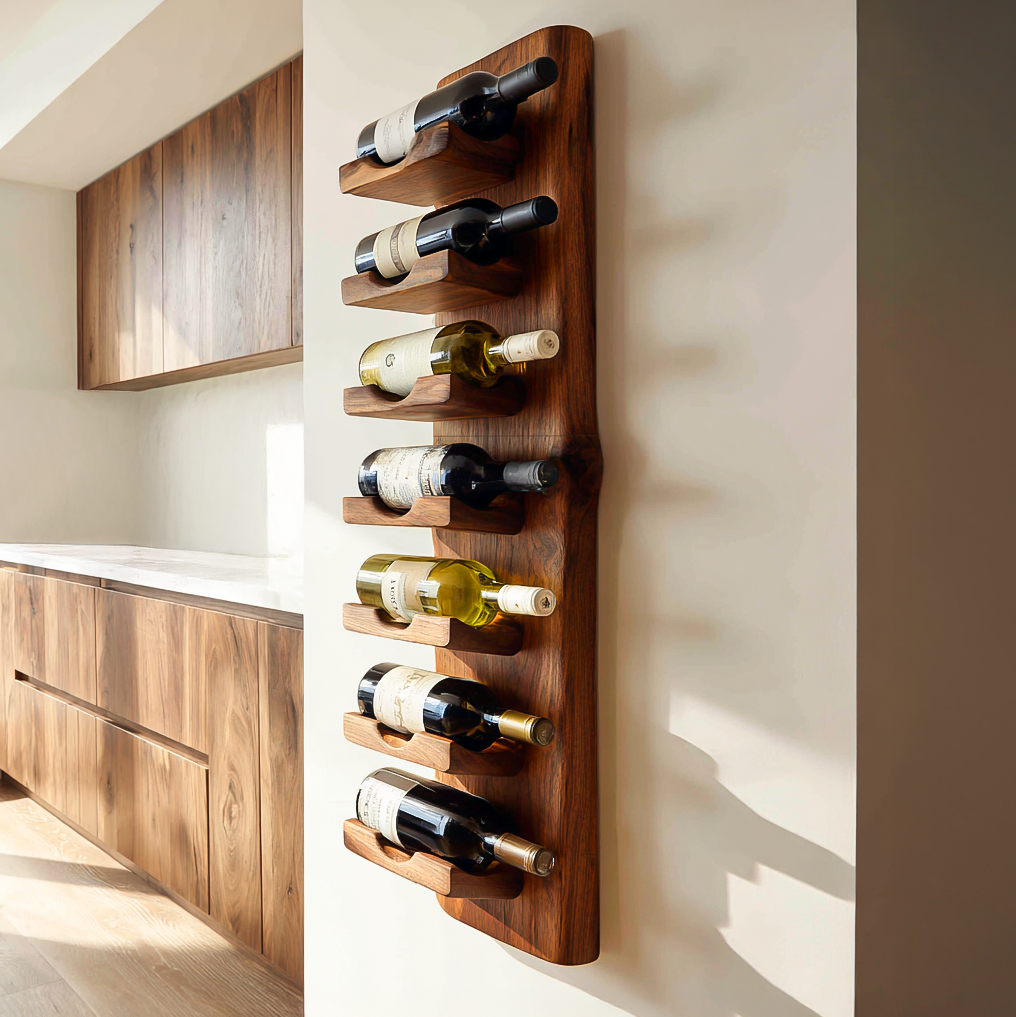 Vertical Wine Rack Wall Mounted For Dining Or Home Bar RTTHTTWH003