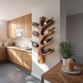 Porte-bouteille de vin moderne en forme de branche d'arbre sculpturale pour décoration de cuisine RTTHTTWH005