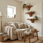 Étagère champignon en bois style milieu du siècle pour décoration de salon et chambre SILDTTNMR001