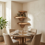 Étagère champignon en bois massif style ferme pour décoration de chambre et aménagement intérieur SILDTTNCMS002