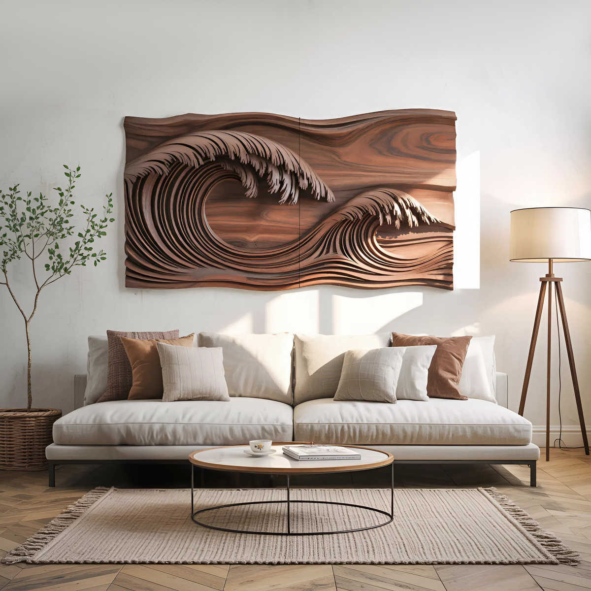 Ocean Wave Wall Sculpture For Bedroom SITHTTWA008