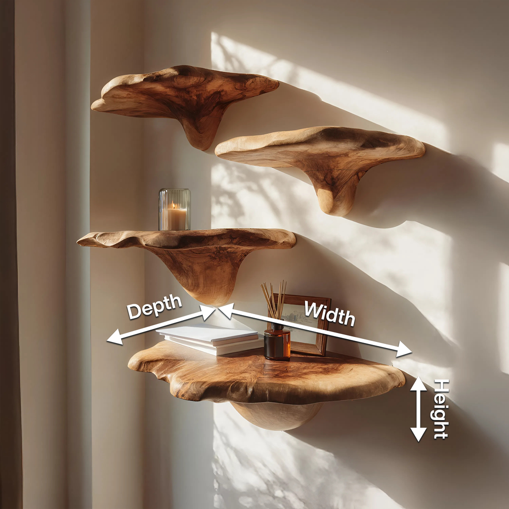 Étagère champignon à bord brut style Mid-Century pour décoration de mobilier élégante SILDTTNMR003