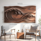 Sculpture murale vague océan pour chambre à coucher SITHTTWA008
