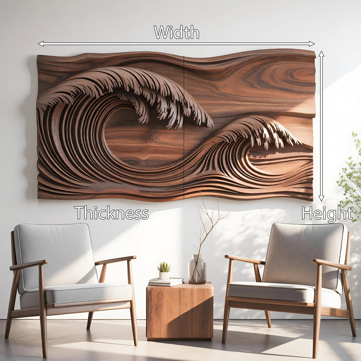 Ocean Wave Wall Sculpture For Bedroom SITHTTWA008