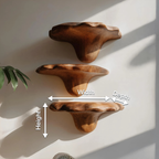 Étagère champignon en bois style milieu du siècle pour décoration de salon et chambre SILDTTNMR001