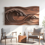 Sculpture murale vague océan pour chambre à coucher SITHTTWA008
